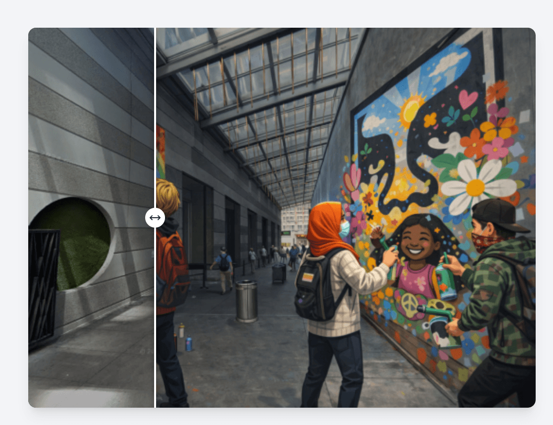AR before and after preview